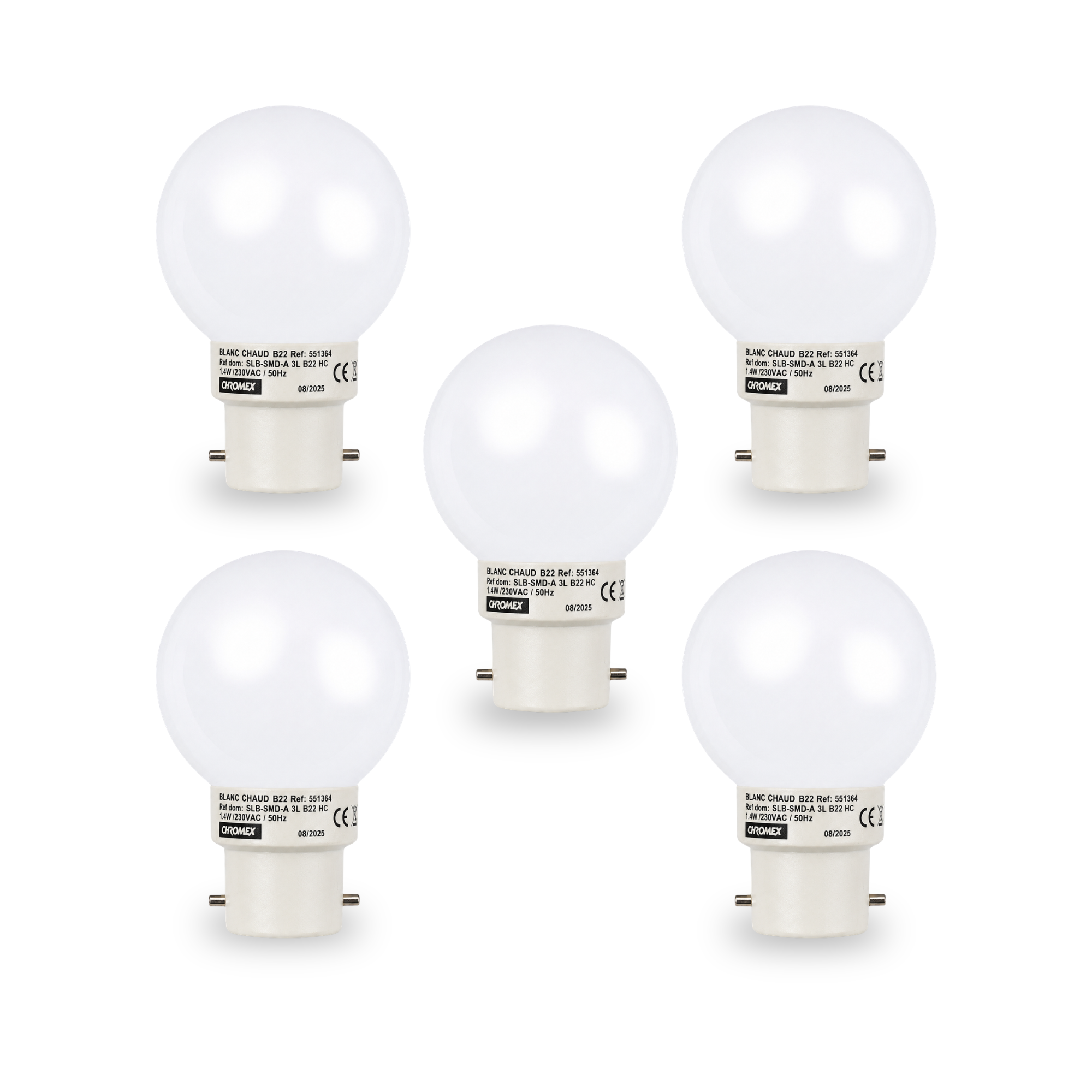 Pack de 5 ampoules B22